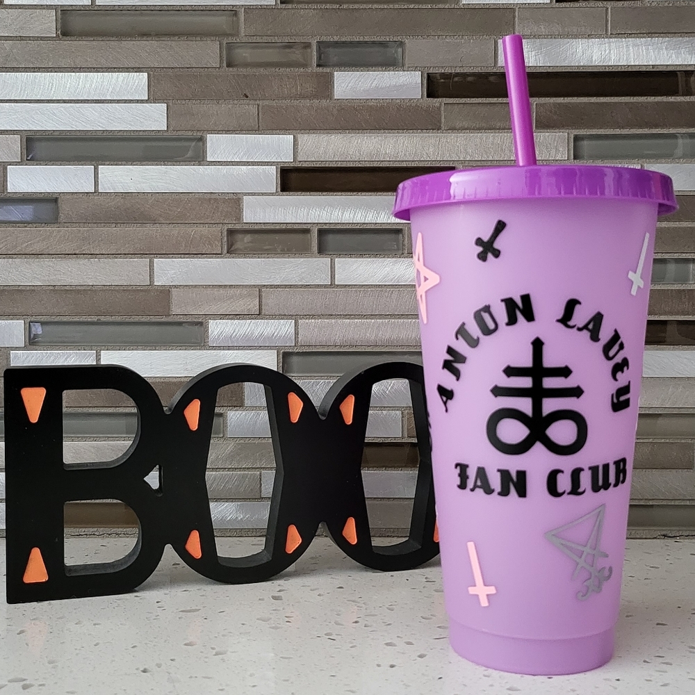 Color Changing Anton LaVey Fan Club Cup